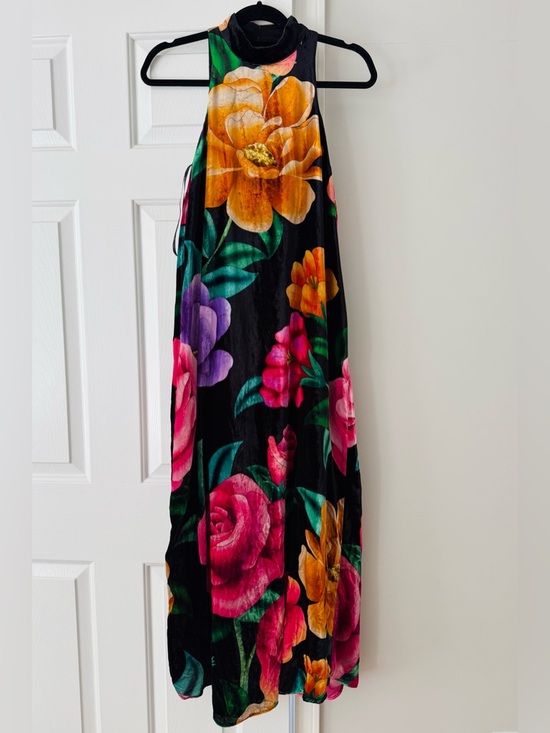 Farm Rio Halter Flowy Velvet Maxi Dress - Picture 5 of 14